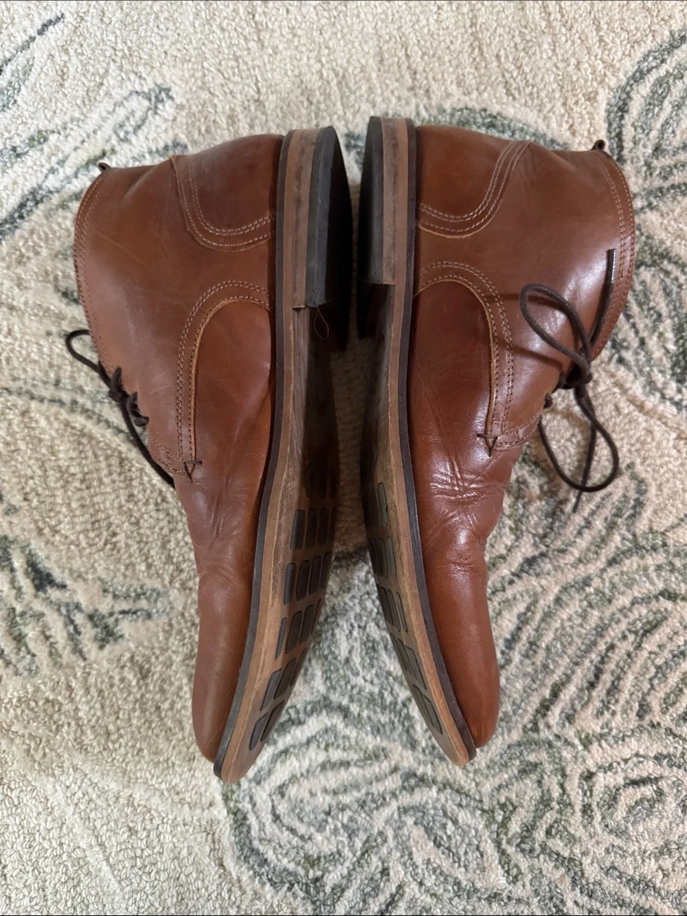 Joseph Abboud Brown Leather Chukka Boots